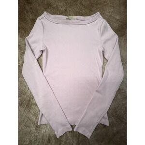 Universal Thread Mauve Ribbed Long Sleeve Boatneck Top XS NWOT